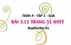 Bài 3.11 Toán 9 tập 1 SGK Kết nối tri thức